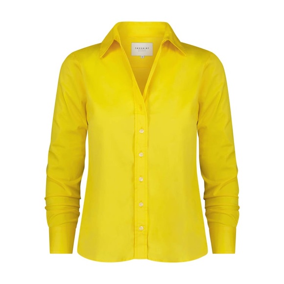 Never worn, The Icon Shirt by Rochelle Behrens yellow button down top - Picture 5 of 5